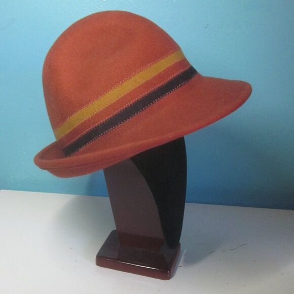 Adora Rusty Orange Wool Hat "One Size" - Picture 1 of 11